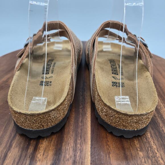 Birkenstock Salina BS Sandals Women's 7 38 Brown Leather Strappy Buckles Comfort - Picture 4 of 8